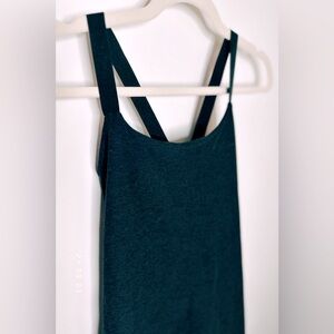 Beyond yoga exercise dress medium small black grey heathered tank dress workout